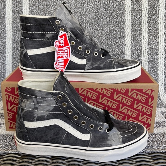 Vans “ Sk8-Hi Tapered Denim Destroy Black Marshmallow WMNS - Picture 2 of 16
